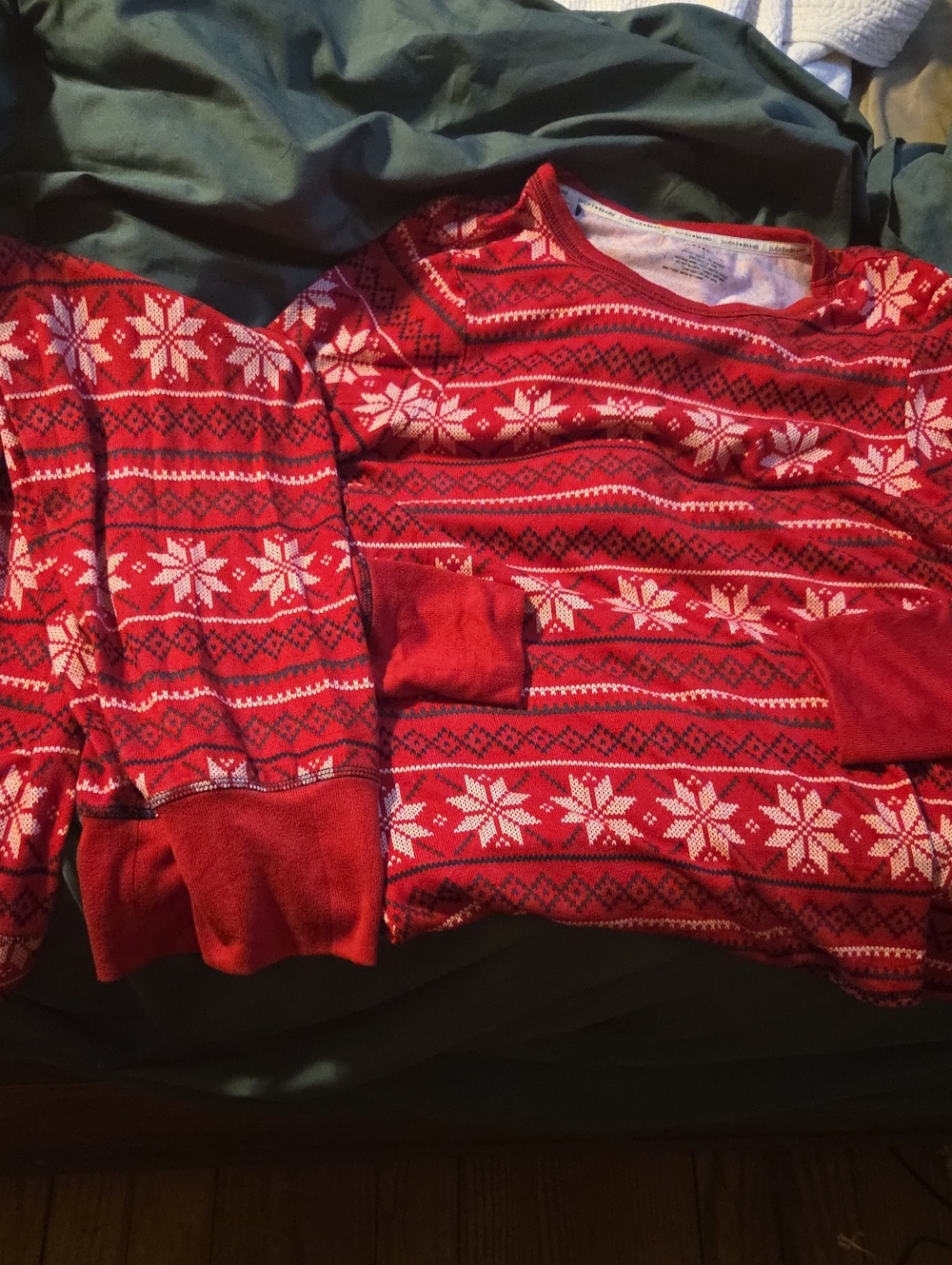 Lucky‎ Brand Red & White Fair Isle Crewneck Sweater
